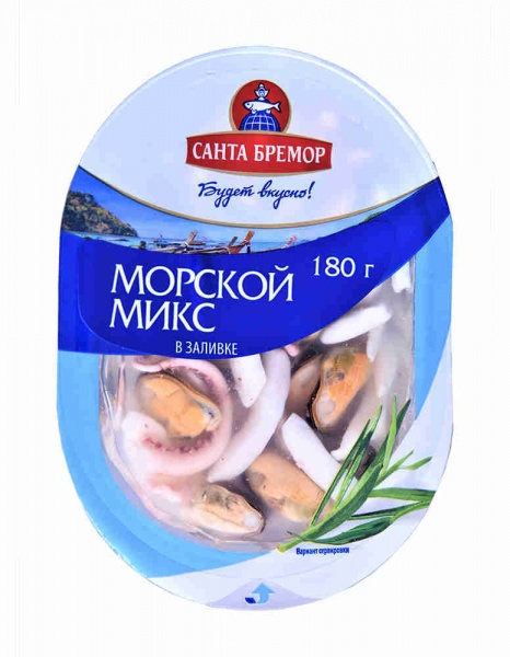 Рыбное кулинарное изд. "Коктель из море продуктов Класик" 180 гр