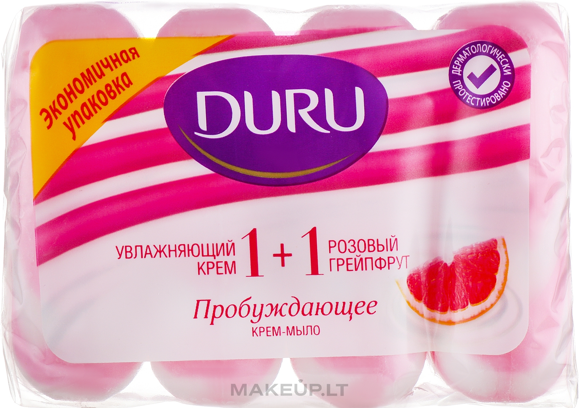 Мыло "Дуру" увлажнение ,розовый грейпфрукт 4*80 гр