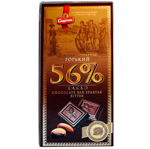 Шоколад  пористый   горький "Спартак" 70 гр
