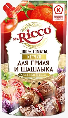 Кетчуп  "Рикки" для гриля и шашлыка 350 гр д/п