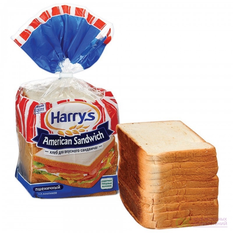 Хлеб сэндвичный HARRYS American Sandwich пшеничный 470 гр