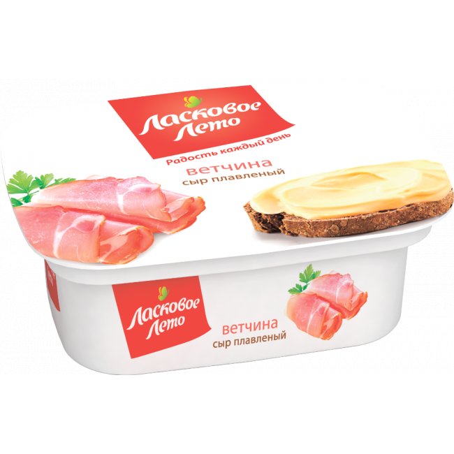 Сыр плавленный Ласковое лето  вкус ветчины 170 гр