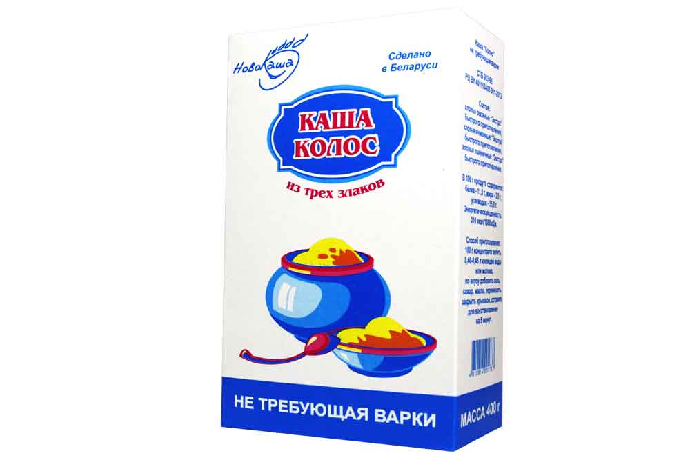 Каша "Колос" из трех злаков  не требует варки 400 гр