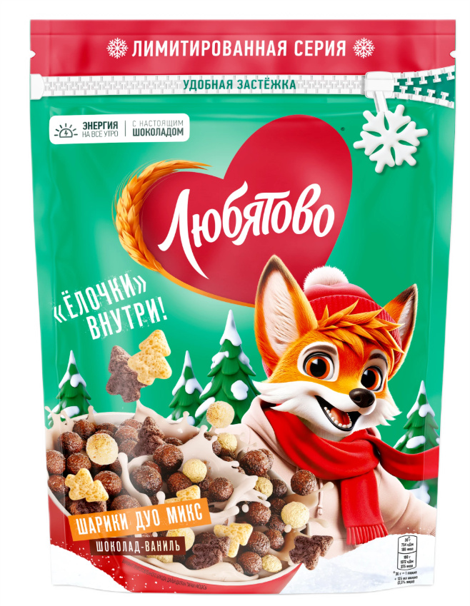 Шарики шоколадные Любятово ДУО Микс 200 гр